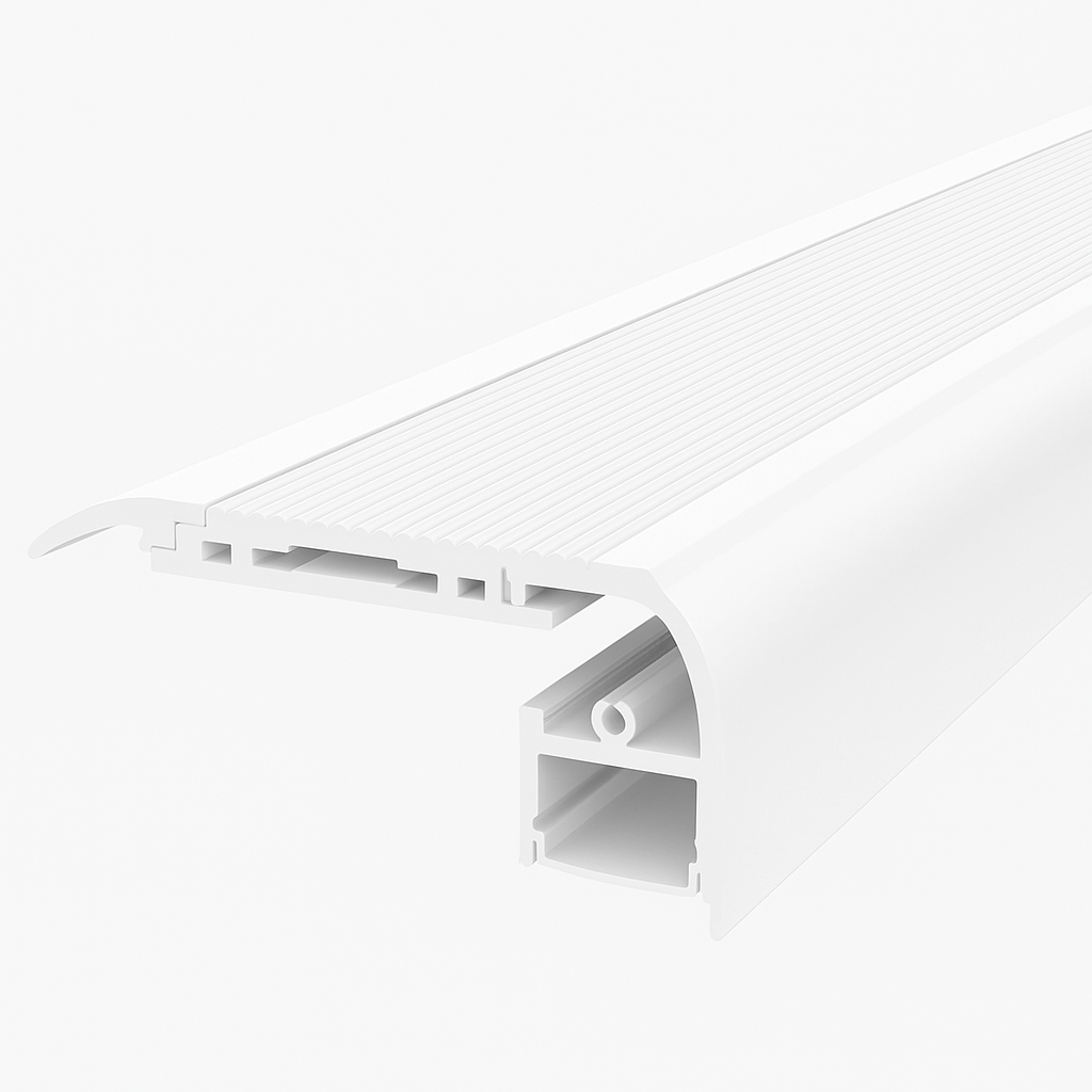 Nez de Marche Alu 2M Blanc pour Ruban LED 10mm - Silamp France