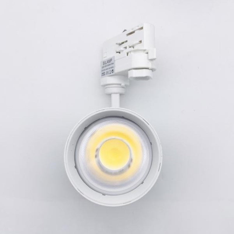 Spot LED sur Rail Triphasé Blanc 30W 80°