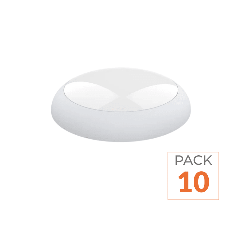 Pack de 10 - Applique Ronde LED Blanche 20W/16W/12W ajustable avec Détecteur CCT - 3000K/4000K/6000K - Silamp France