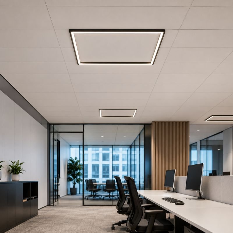 Pack de 10 - Dalle LED Cadre Lumineux CCT 60x60 36W - Cadre Noir - Silamp France