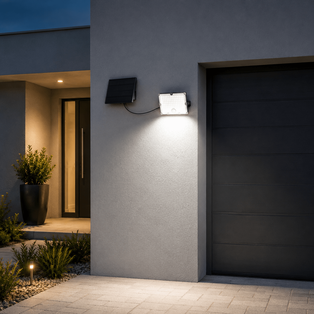 Pack de 10 - Projecteur Led Solaire Extérieur 9W IP65 3 - CCT Détecteur de Lumière et de Mouvement - Silamp France