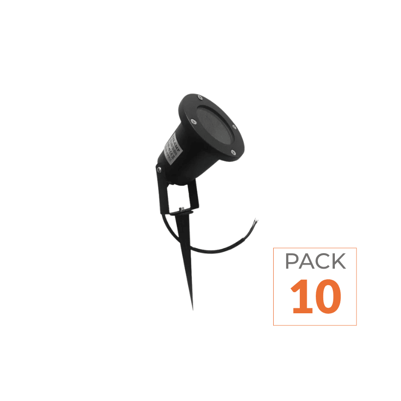 Pack de 10 - Spot à Piquer LED Extérieur IP65 pour Ampoule GU10 - Silamp France