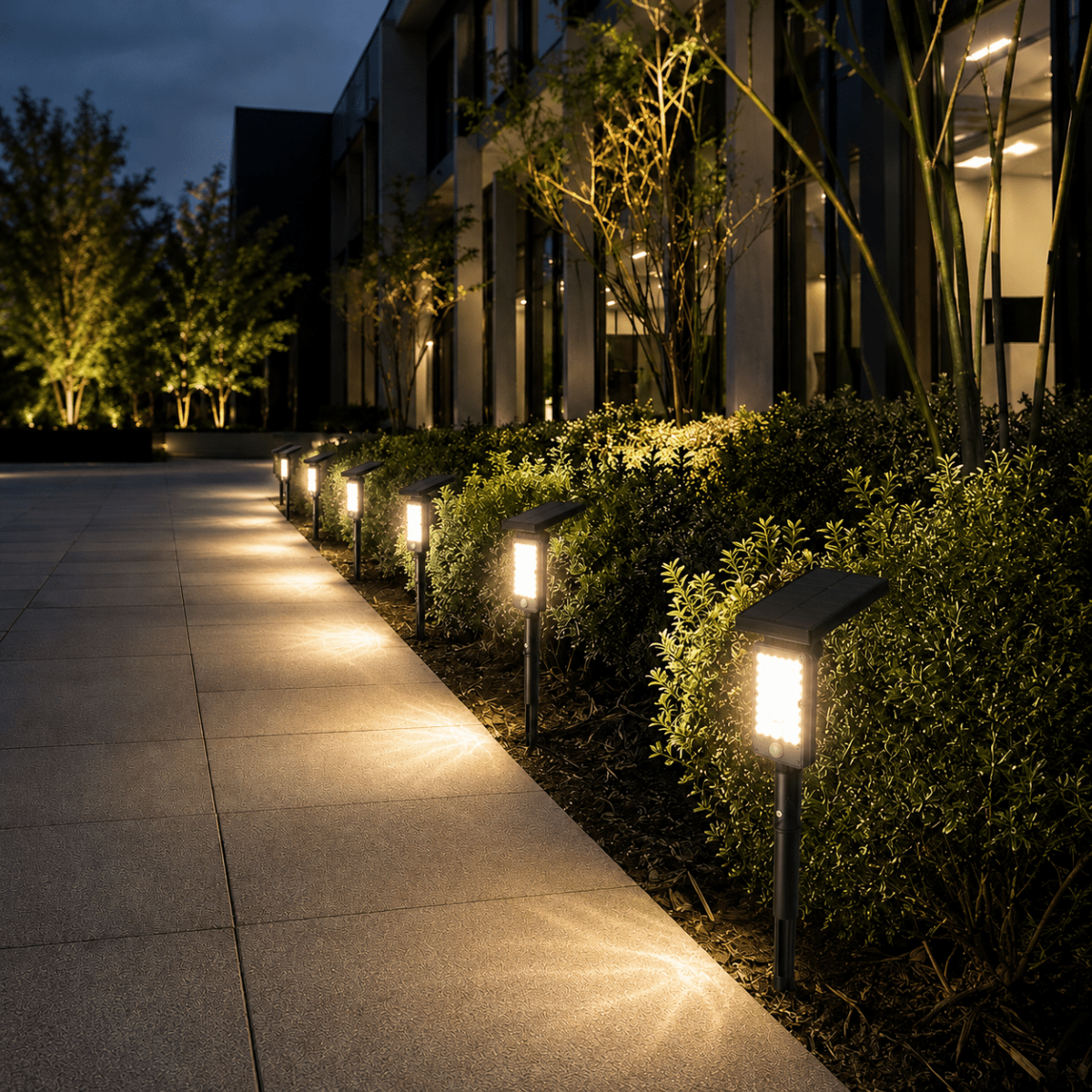 Pack de 10 - Spot LED Extérieur 3 - CCT à Piquer IP65 Solaire 8W 1150lm 144lm/W avec Détecteur - Silamp France