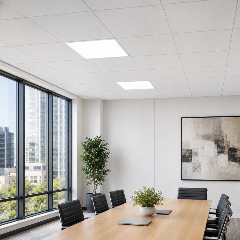 Pack de 2 - Panneau LED 36W 60x60 BLANC Dimmable 110lm/W avec Détecteur de Mouvement - Silamp France