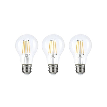Pack de 3 Ampoules LED E27 A60 3.8W Filament Classe Énergétique A 210lm/W