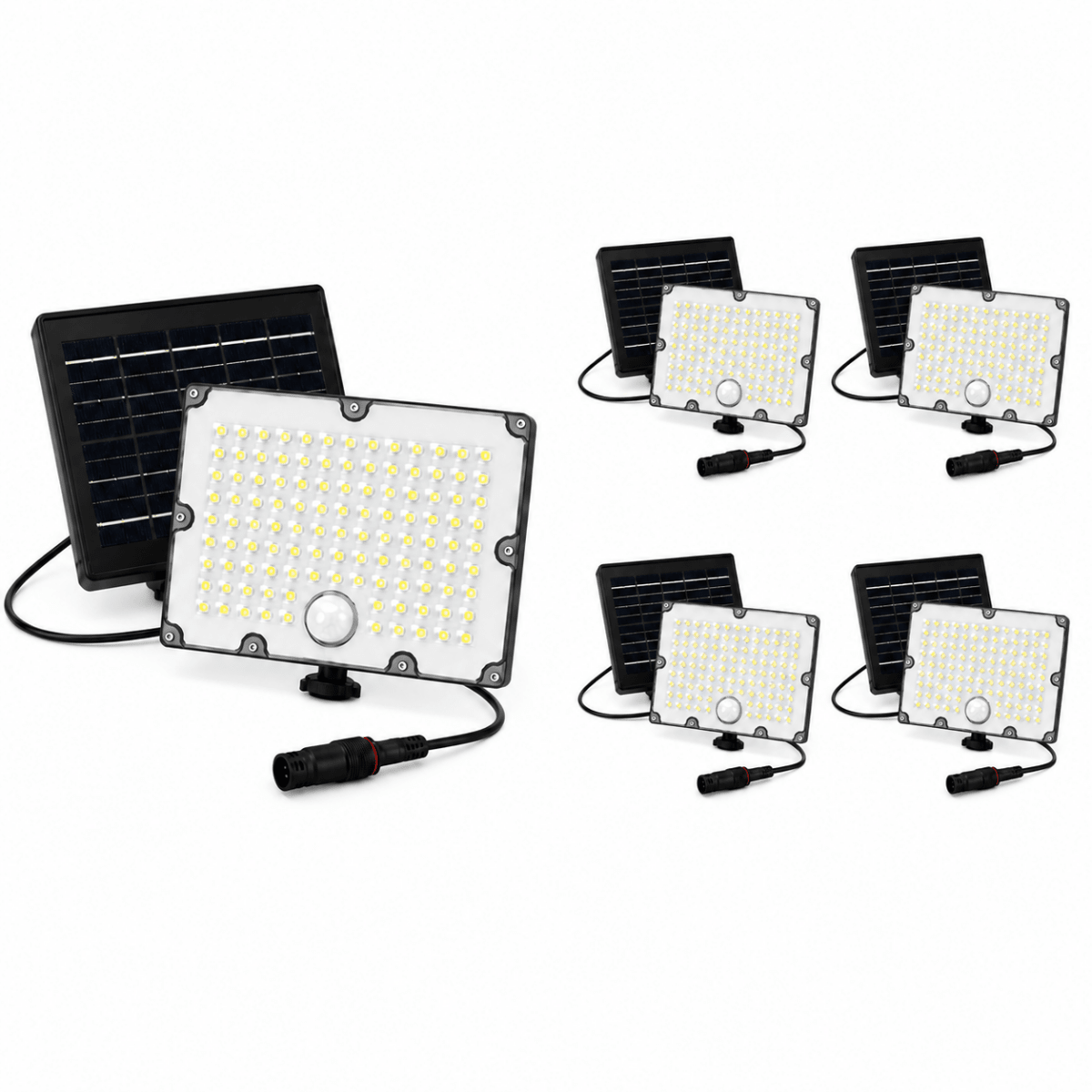 Pack de 4 - Projecteur Led Solaire Extérieur 9W IP65 3-CCT Détecteur de Lumière et de Mouvement - Silamp France