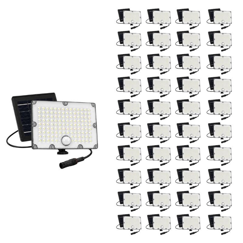 Pack de 40 - Projecteur Led Solaire Extérieur 9W IP65 3-CCT Détecteur de Lumière et de Mouvement - Silamp France
