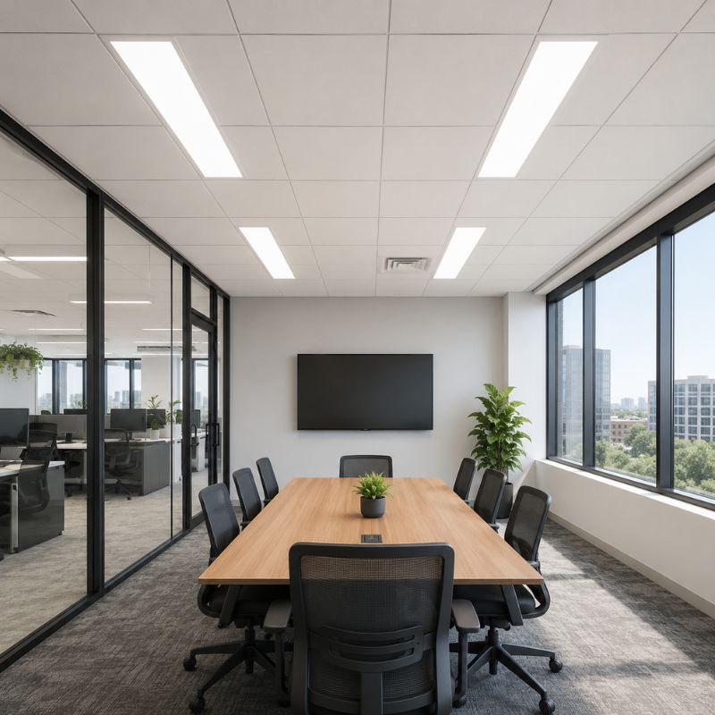 Pack de 8 - Panneau LED Backlit CCT 120x30cm 28W UGR<19 140lm/W Cadre Blanc - 3000K/4000K/6000K - Silamp France