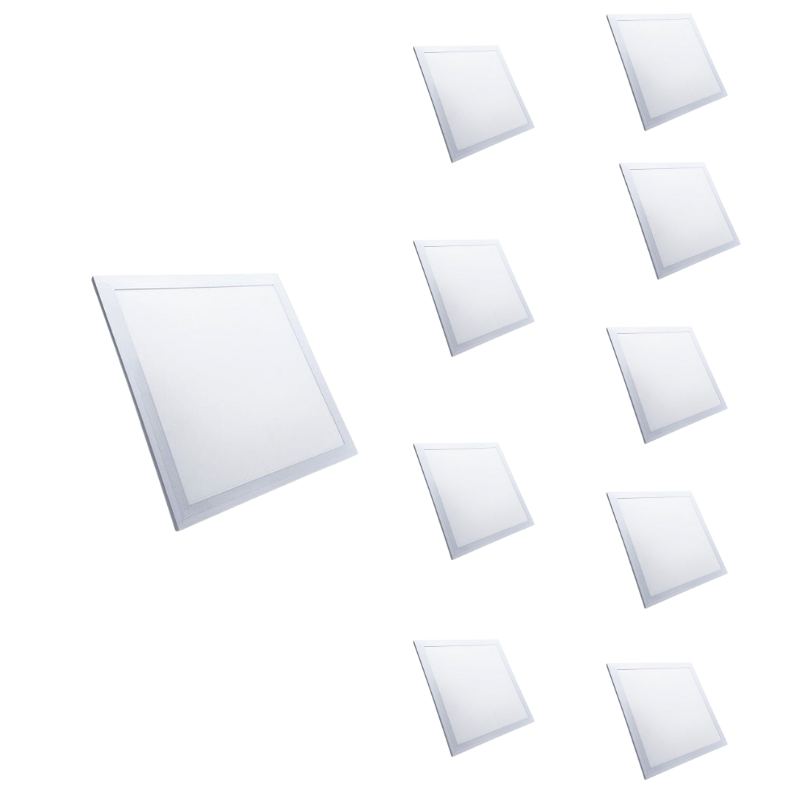 Panneau LED 18W 30x30cm CCT Contour Blanc - 3000K/4000K/6500K (Pack de 10) - Silamp France