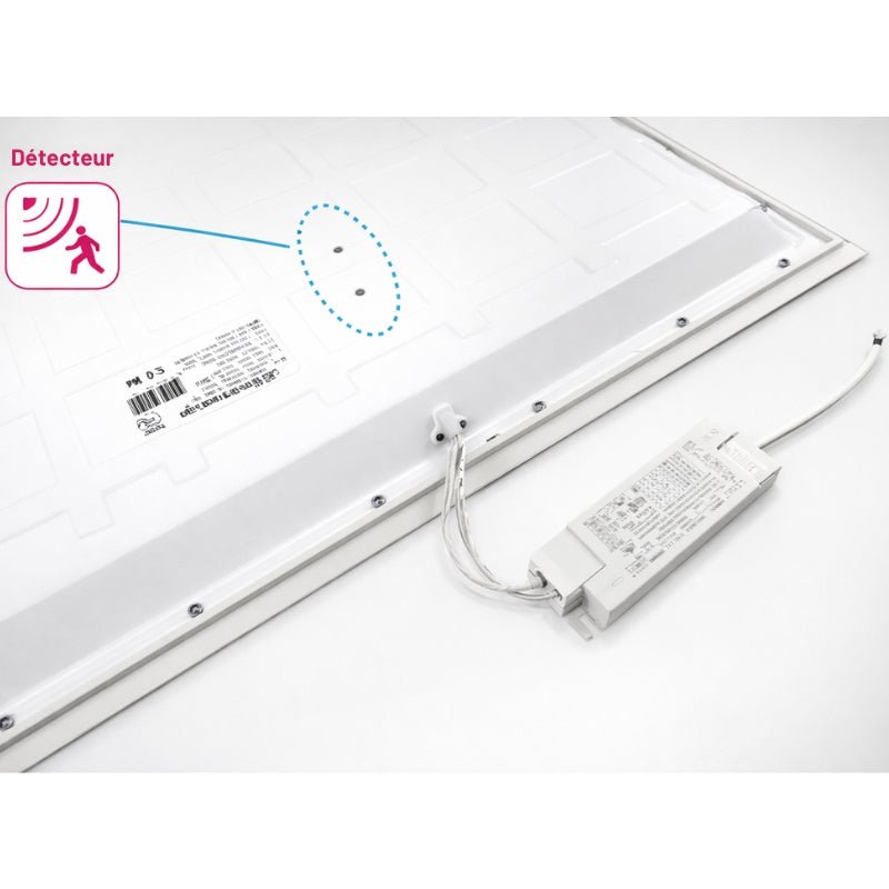 Panneau LED 28W 60x60 BLANC dimmable 150lm/W avec détecteur de mouvement + Télécommande (Pack de 2) - Silamp France