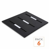 Panneau LED Grille 3 Lignes Modulaire 60x60 40W Noir - Pack de 6