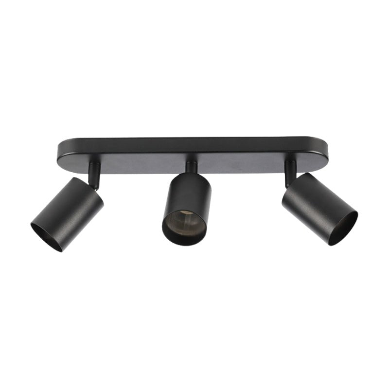 Plafonnier 3 Spots Orientables Alu Noir pour Ampoule GU10 - Silamp France