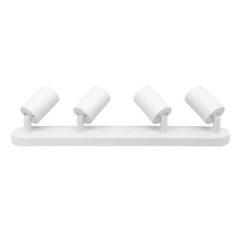 Plafonnier 4 Spots Orientables Alu Blanc pour Ampoule GU10 - Silamp France