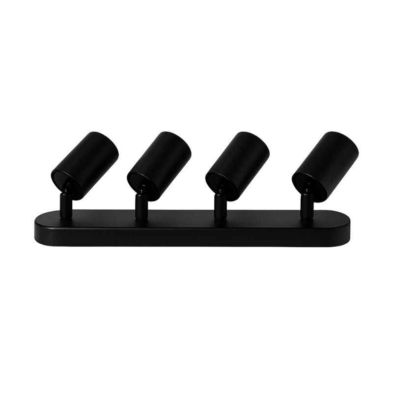 Plafonnier 4 Spots Orientables Alu Noir pour Ampoule GU10 - Silamp France