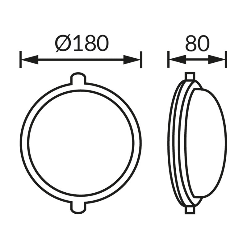 Plafonnier Étanche pour Ampoule E27 Noir - Silamp France