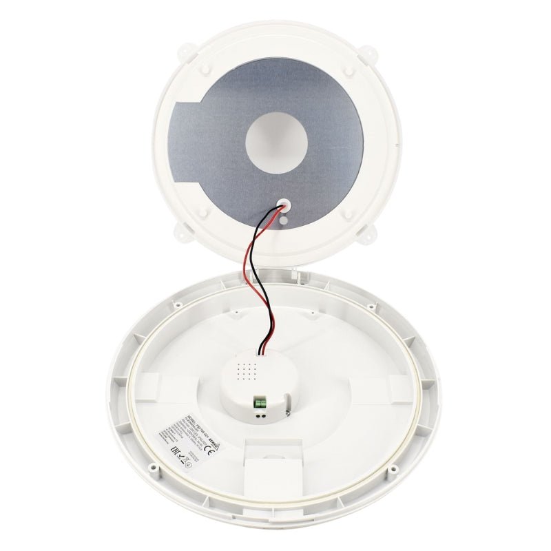 Plafonnier LED 16W Blanc Rond Détecteur de Mouvement IP66 Batterie de secours - Silamp France