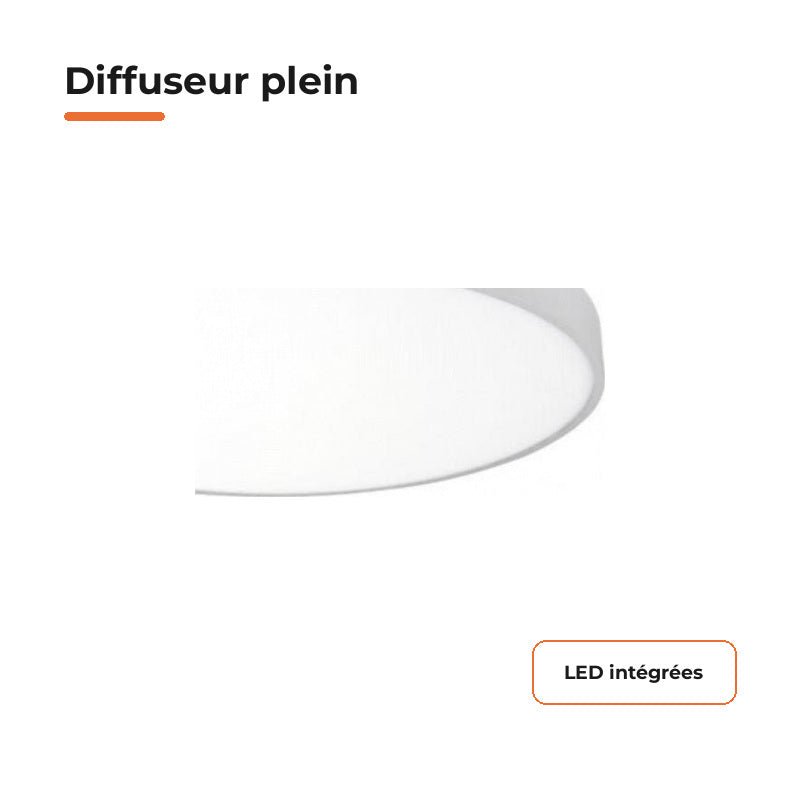 Plafonnier LED Blanc 30W 40cm - Silamp France
