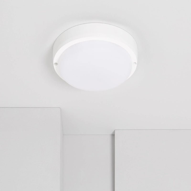 Plafonnier LED Extérieur Rond 15W Blanc IP65 Ø140 mm - Silamp France