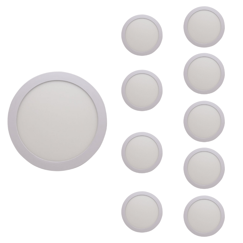 Plafonnier LED Rond 24W 220V CCT - 3000K/4000K/6000K ( Pack de 10 ) - Silamp France