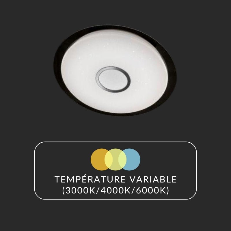 Plafonnier LED Rond à Lumière Variable 40W Blanc Opaque 220V - 3000K/4000K/6500K - Silamp France