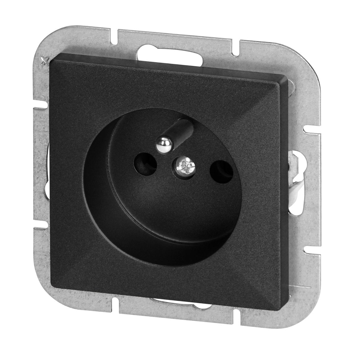 Prise Encastrée 2P+T 16A 250V - Noir - Silamp France