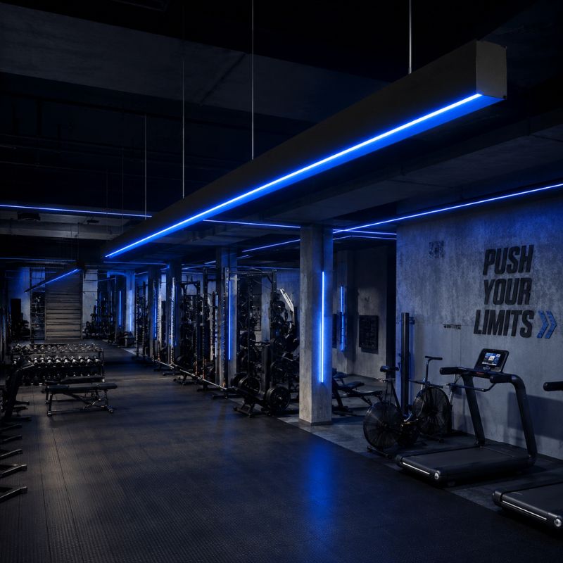Profilé Aluminium 2m pour Réglette LED Suspendue sur Mesure Corps Noir Diffuseur Blanc - Silamp France