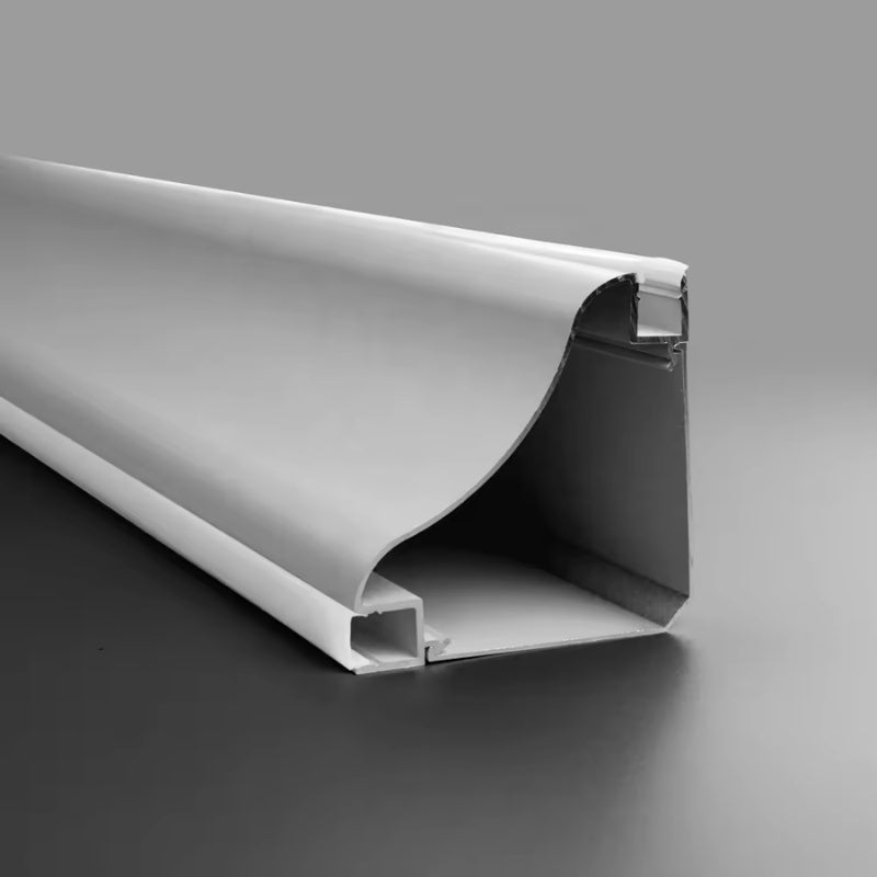 Profilé Aluminium Double Éclairage Modulable Plinthe ou Corniche 2M Blanc - Silamp France