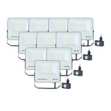 Projecteur 50W IP65 CCT Noir - 3000K/4000K/6000K ( Pack de 10 )