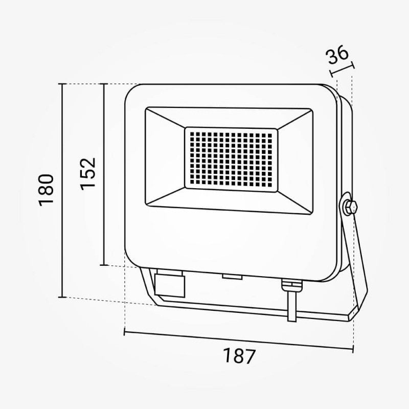 Projecteur avec Détecteur 50W IP65 CCT Noir/Bleu - 3000K/4000K/6000K - Silamp France