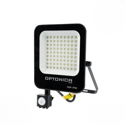 Projecteur LED 50W Détecteur de Mouvement Crépusculaire Extra Plat IP65 NOIR