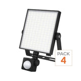 Projecteur LED Connecté WiFi RGBW 20W IP44 avec Détecteur de Mouvement (Lot de 4)