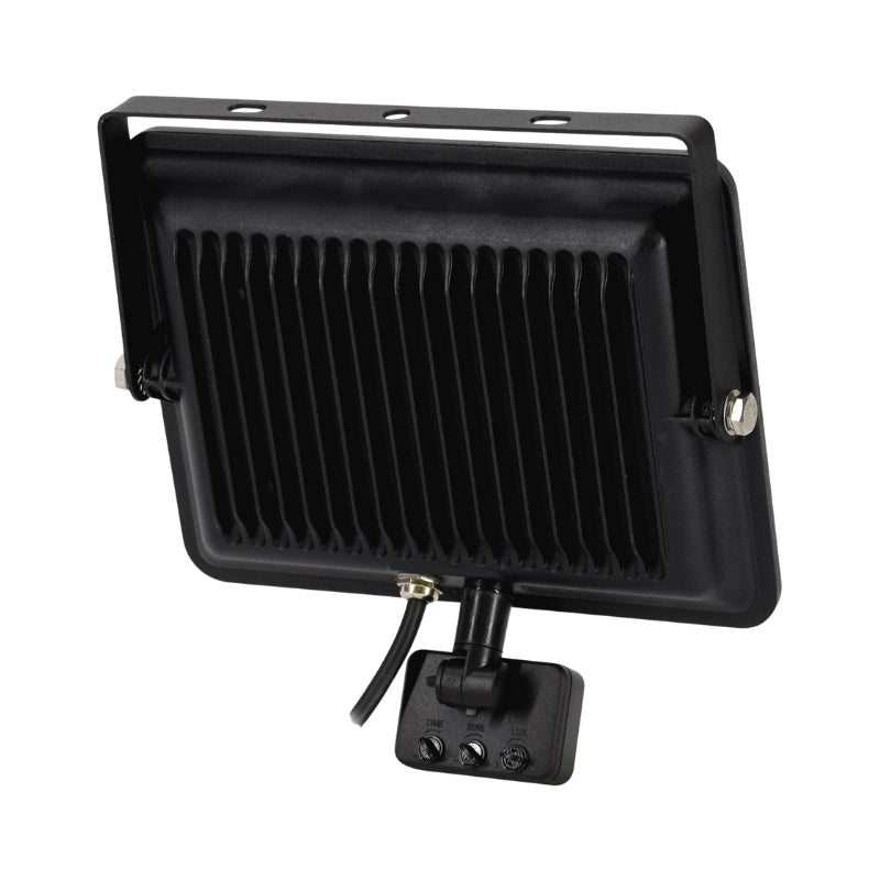 Projecteur LED Détecteur de Mouvement Crépusculaire 50W Extra Plat IP65 NOIR - Silamp France