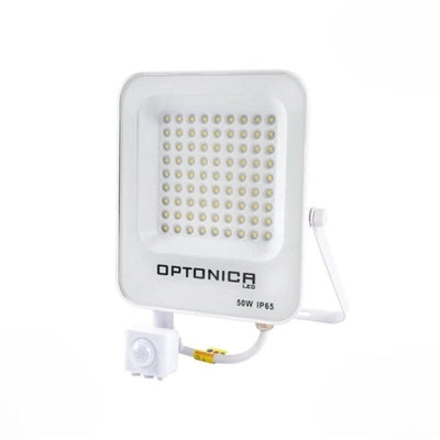 Projecteur LED Extérieur 50W IP65 BLANC avec Détecteur de Mouvement Crépusculaire