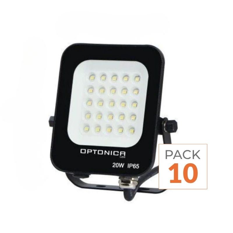 Projecteur LED Extérieur SMD 20W IP65 Noir (Pack de 10) - Silamp France