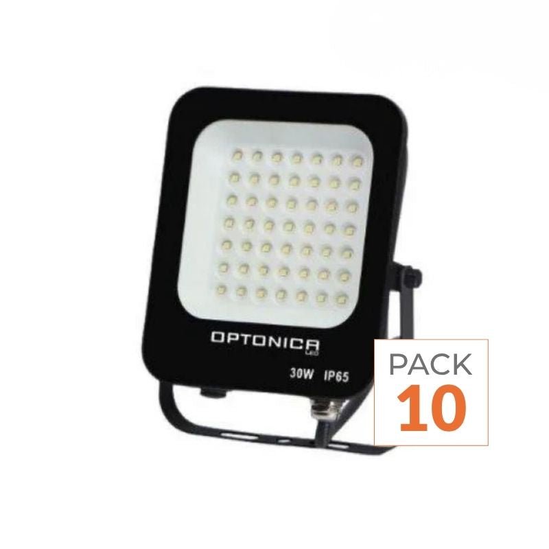 Projecteur LED Extérieur SMD 30W IP65 Noir (Pack de 10) - Silamp France