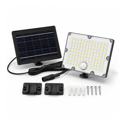 Projecteur Led Solaire Extérieur 9W IP65 3-CCT Détecteur de Lumière et de Mouvement