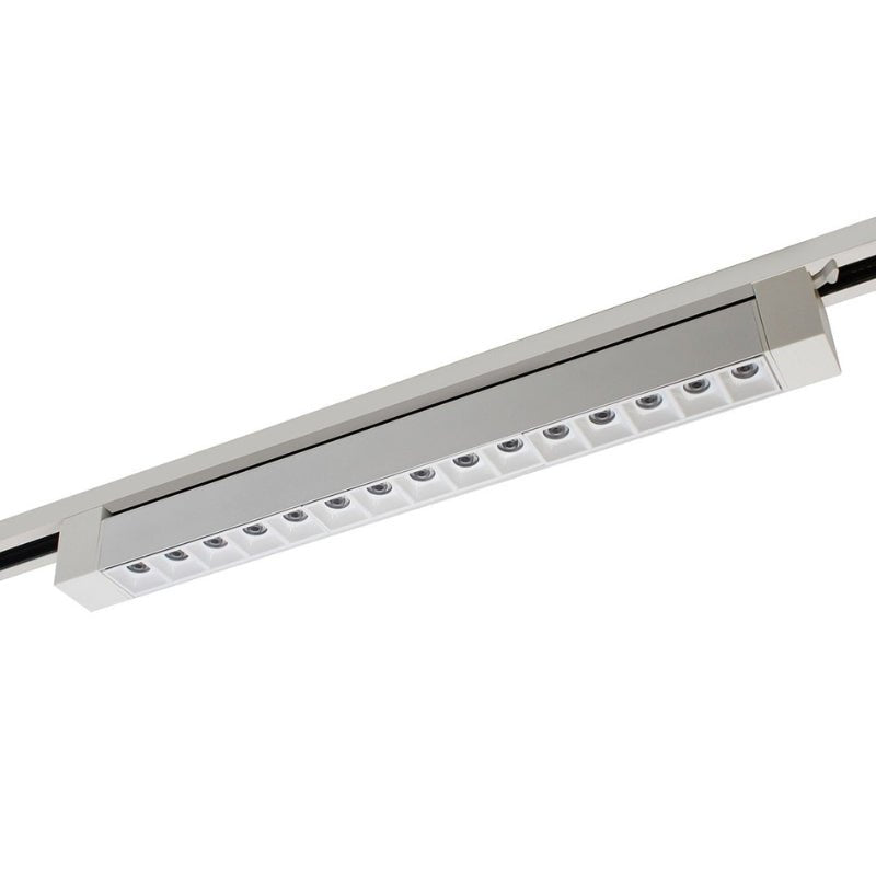 Projecteur Linéaire sur Rail Monophasé 30W 46cm Blanc - Silamp France