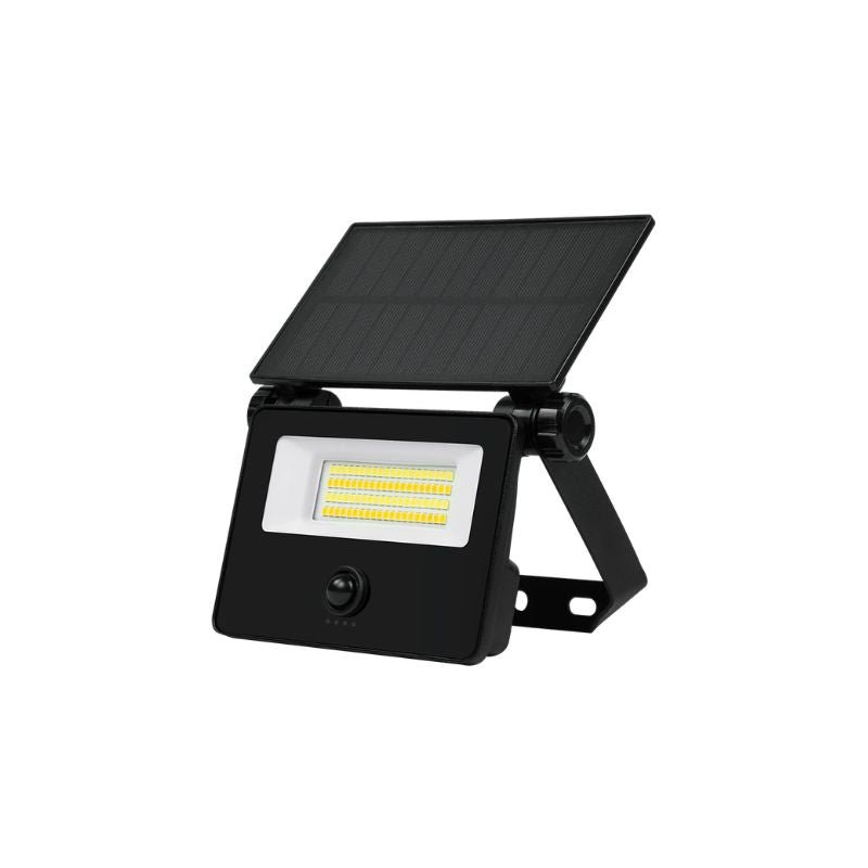 Projecteur Solaire LED 10W CCT PIR IP65 avec Télécommande - 3000K/4000K/6500K - Silamp France