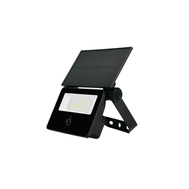 Projecteur Solaire LED 3W 300lm PIR IP65 Noir - Silamp France