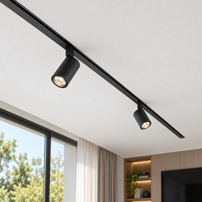 Rail Encastrable Triphasé 1m Noir - Silamp France