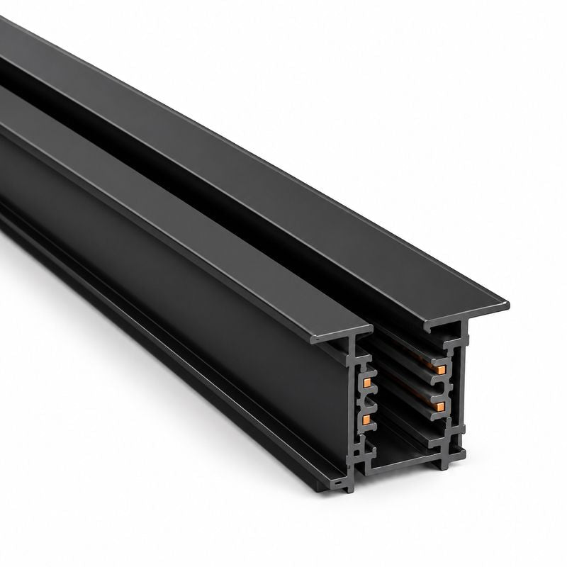 Rail Encastrable Triphasé 2m Noir - Silamp France