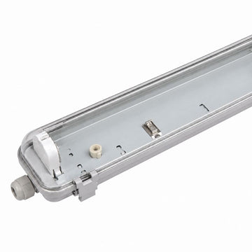 Réglette étanche 120 cm double pour Tube LED T8 IP65 1 côté (Boitier vide)