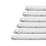 Réglette étanche 150 cm double pour Tube LED T8 IP65 (Boitier vide) (Pack de 6)
