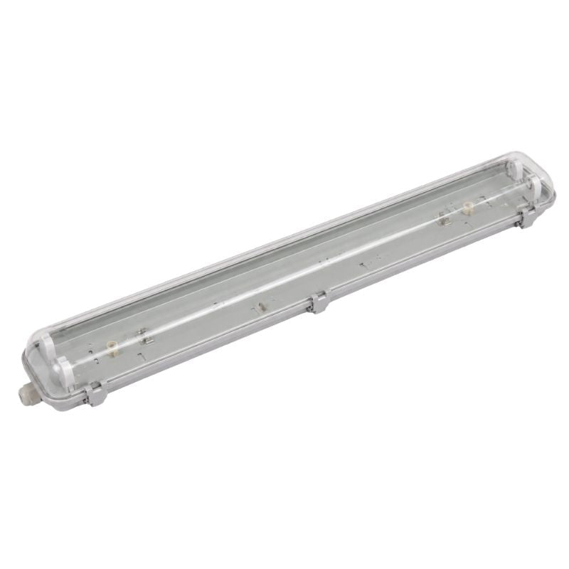 Réglette étanche double pour tube LED T8 120cm IP65 (boitier vide) - Silamp France