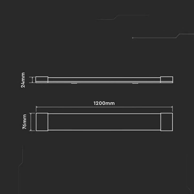 Réglette LED 120cm 40W 110lm/W Garantie 5 ans No Flicker - Silamp France