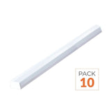 Pack de 10 - Réglette LED 120cm Blanche 48W IP20 CCT - 3000K/4000K/6000K