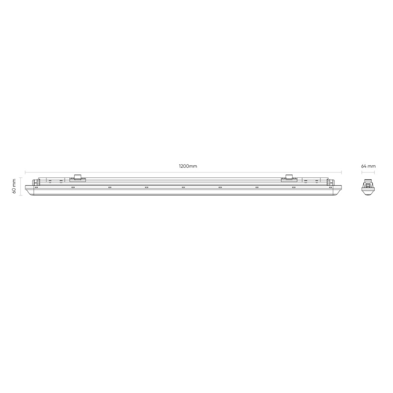 Réglette LED Étanche 120cm 36W Interconnectable 4320lm - Silamp France