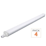 Pack de  4 - Réglette LED étanche 120cm 36W IP65 Interconnectable