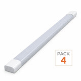 Réglette LED étanche 120cm 36W IP65 (Pack de 4)