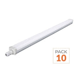 Pack de 10 - Réglette LED Étanche 120cm 30W 120lm/W Interconnectable